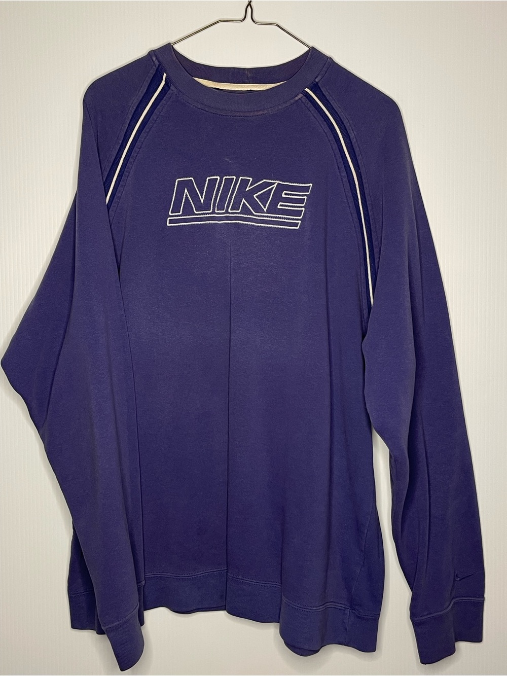 Nike Purple Crewneck Sweatshirt with White Piping